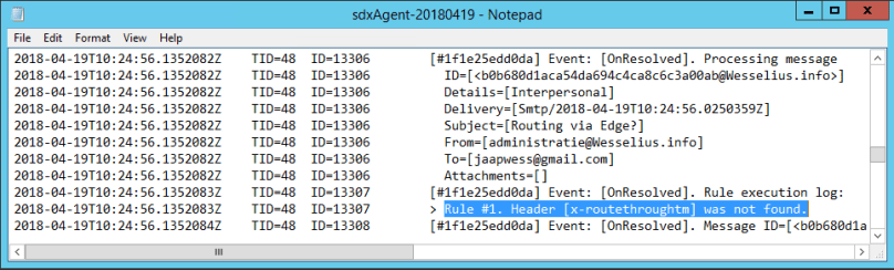 message based routing X-header
