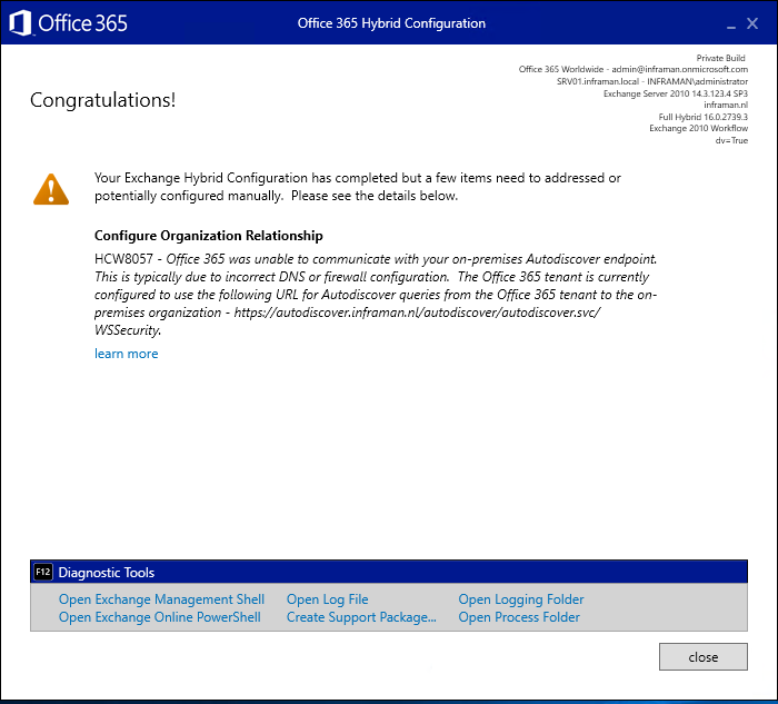 hcw configure organization relationship