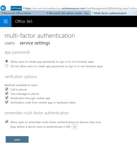 allow users to create app passwords