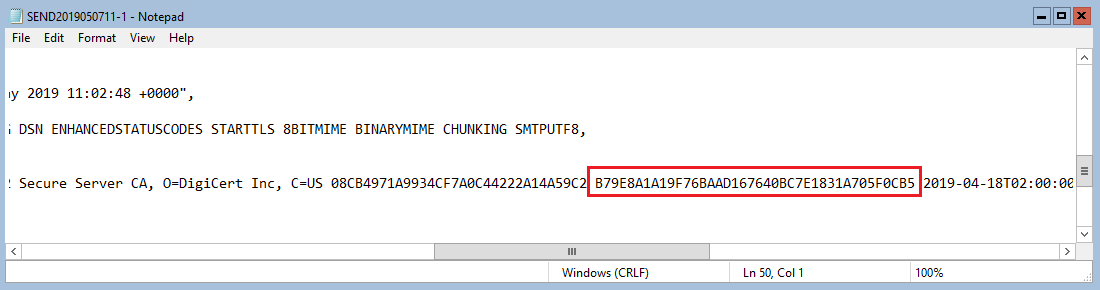 Certificate Thumbprint