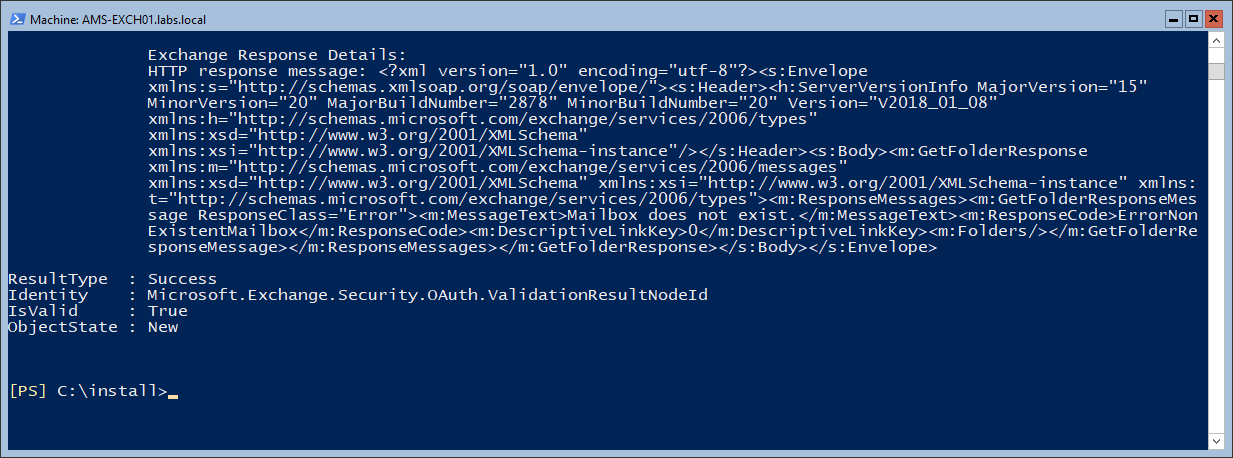 Test-OAuthConnectivity
